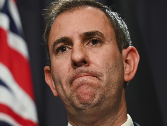 CANBERRA, AUSTRALIA, NewsWire Photos. AUGUST 21, 2023: Treasurer Jim Chalmers holds a press conference regarding the 2023 Intergenerational Report at Parliament House in Canberra. Picture: NCA NewsWire / Martin Ollman