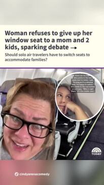 Mum declines to sit next to her own kids on a plane
