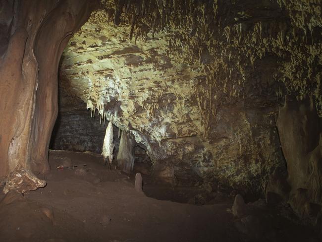 Human remains ... the ancient skull was found inside this cave, which had been sealed off for 30,000 years. Picture: AP