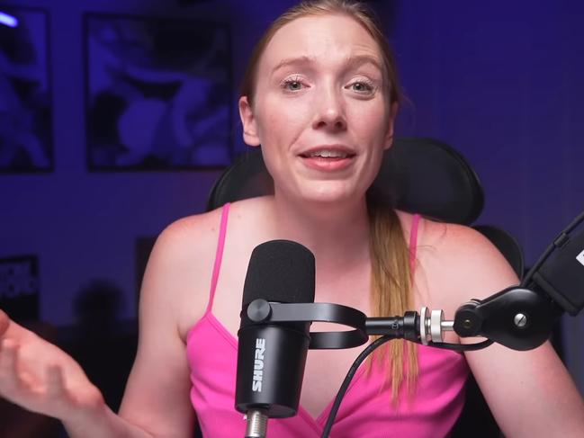 Anti-feminist social media personality Hannah Pearl Davis. Picture: YouTube