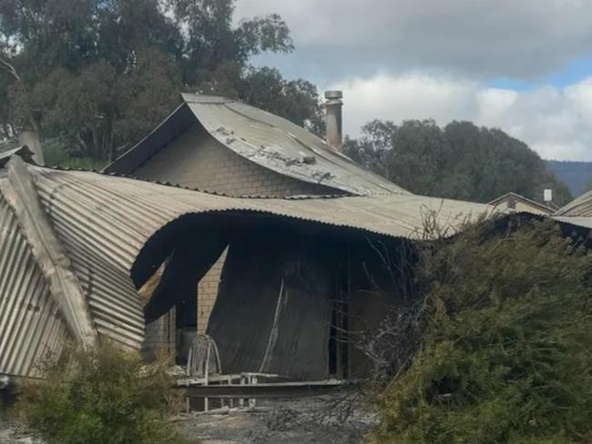 Pomonal Cottage Grampians after recent fires. Photo: GoFundMe