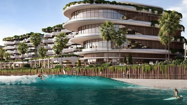 Latest designs showing the wave park approved for Parkwood on the Gold Coast.