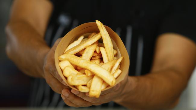 A tempting serve of Fish Frenzy chips. Picture: MATT THOMPSON