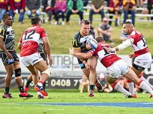 POWERING ON: Ipswich Jets player Blake Lenehan makes a strong run in the recent Intrust Super Cup match against Redcliffe. Picture: Cordell Richardson