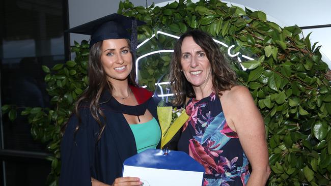 Rhylee and Paula Snooks celebrate graduation. Picture: Alan Barber