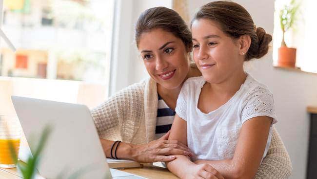 KIDS NEWS. School Student Broadband Initiative. Mother spending quality time with daughter. Picture: iStock