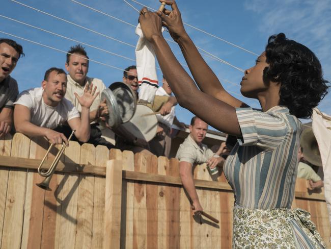 Karimah Westbrook plays Mrs Mayers, one of Lodge’s neighbours in Suburbicon. Picture: Hilary Bronwyn Gayle/Paramount Pictures via AP