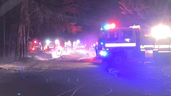 CFS responded to multiple triple 0 calls and sent 35 volunteer firefighters on 6 trucks and 2 bulk water carriers. Picture: SA CFS