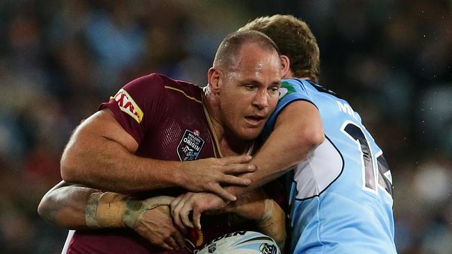 matt Scott. Queensland vs New South Wales at ANZ Stadium in Sydney for game 3 in the State of Origin series.  Pic Peter Wallis