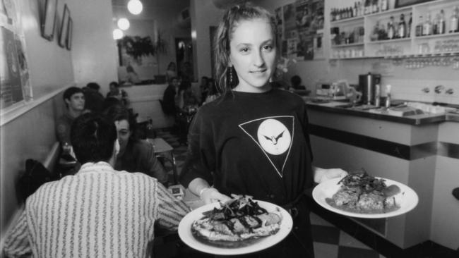 Waitress Danielle at work inside Ruby’s Cafe. This photo was taken in 1993, several years after the market moved.