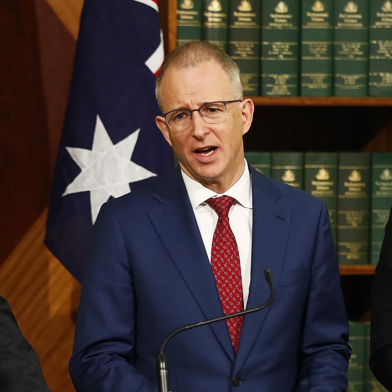 Communications Minister Paul Fletcher at a press conference last year. Picture: Daniel Pockett/Getty Images