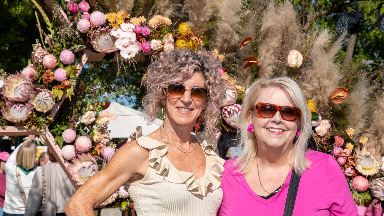 Nelli Bowman and Penny Pritchard-Cahill at the Toowoomba Carnival of Flowers on Sunday, September 15, 2024. Picture: Bev Lacey