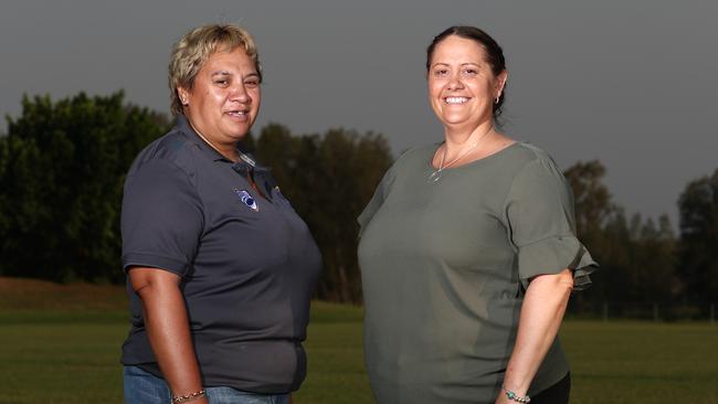 Vanessa Reweti (left) and Kristy Smith pictured at Nerang Rugby Club. Photograph: Jason O'Brien