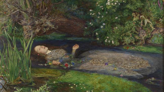 Ophelia, 1851-52, oil on canvas, by John Everett Millais. Picture: Courtesy Tate London