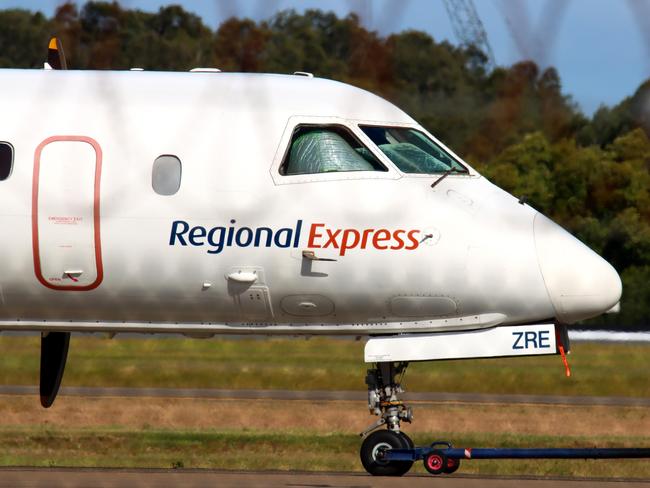 Brisbane Domestic Airport - REX airlines plane being towed to the Brisbane Domestic Airport. Sunday 13th November 2022 Picture David Clark Photography