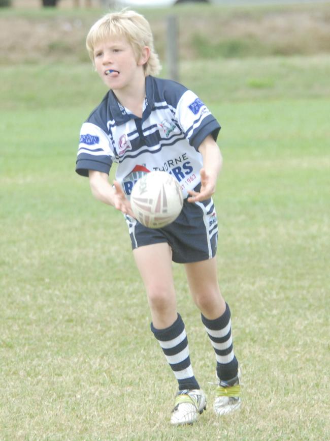 Tom Dearden playing for Brothers Bulldogs as an Under-9 in 2010.