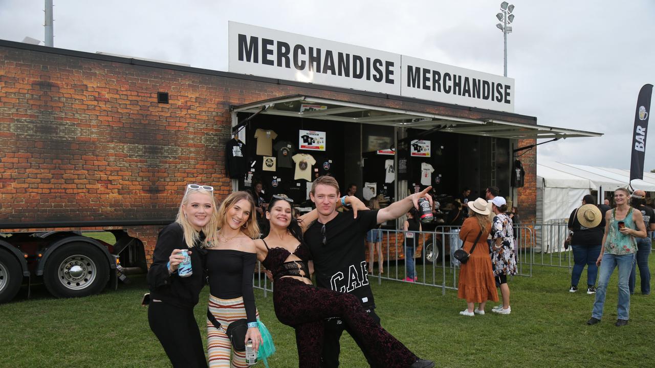 Saje Moore, Malanie Sciascia, Alyssa Moore and Zyane Moore enjoy the Cairns edition of the Red Hot Summer Tour, held at the Cairns Showgrounds on May 25 2024. Picture: Angus McIntyre