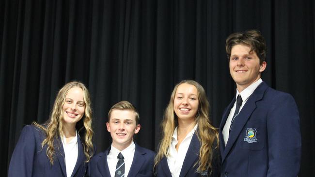 Terrigal High School captains Allanah. P, Cameron.W and Vice Captains: Imogen. H , Tex. A Picture: A.Prince