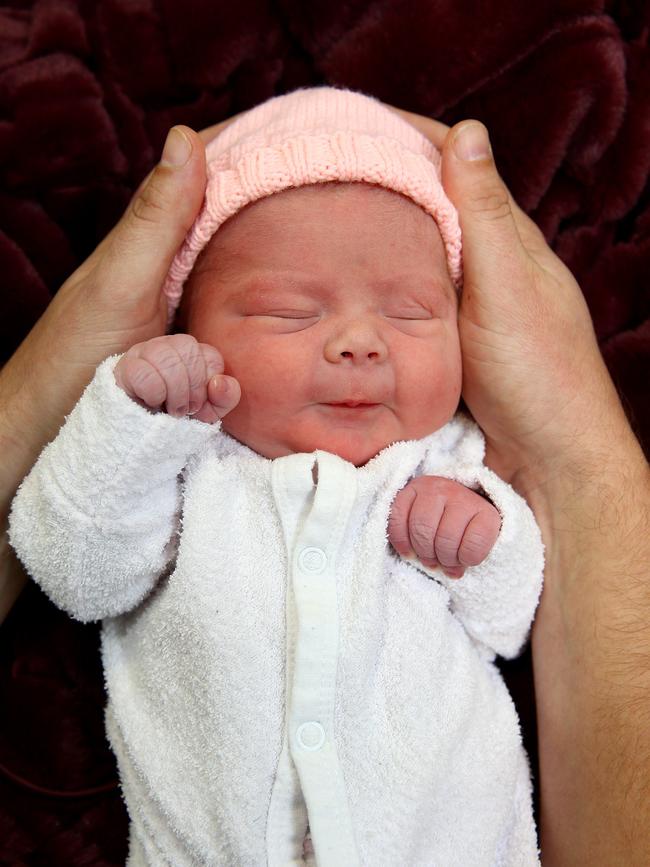 Elizabeth Lynne Mackenzie is the five-millionth Queenslander. Picture: Adam Head