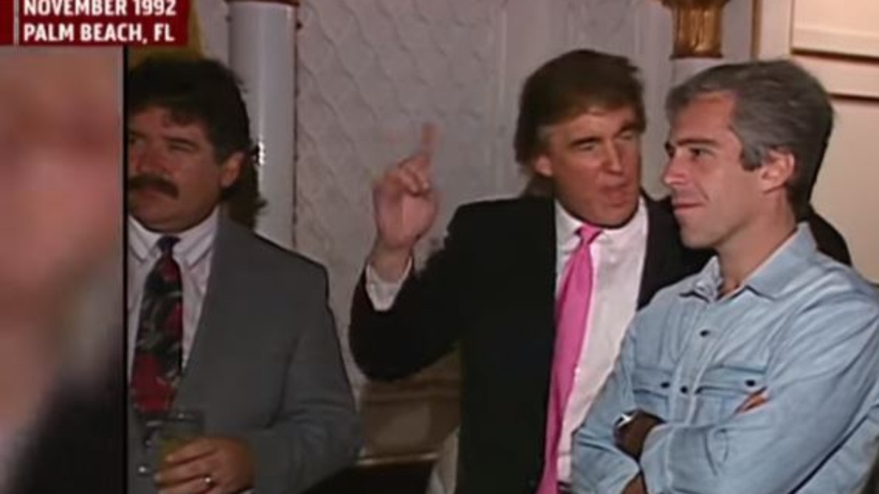 Footage shows Donald Trump and Jeffrey Epstein partying with cheerleaders in 1992.