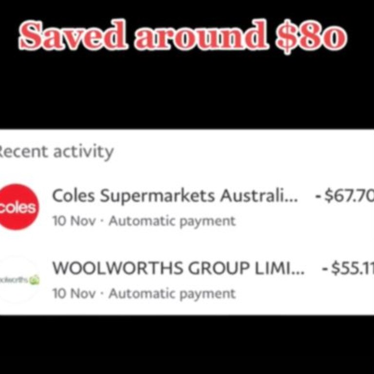 A Coles and Woolies shopper reveals the simple way she saves around $80 a week on her grocery bill. Picture: TikTok/‘aloo.tikki.tok