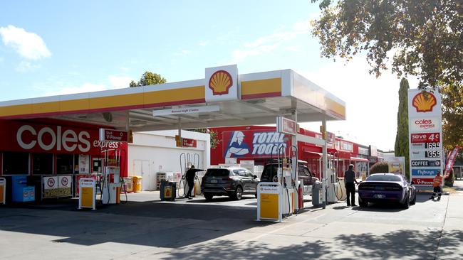 The Coles Express at Thebarton is one of 23 outlets Viva Energy is proposing to sell in order to secure ACCC approval for its acquisition of OTR. Picture: NCA NewsWire / Kelly Barnes