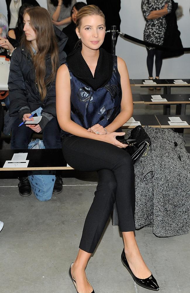 She’s front row only these days... Ivanka Trump attends the Kimberly Ovitz fall 2012 fashion show during Mercedes-Benz Fashion Week at Pace Gallery on February 9, 2012 in New York City. Picture: Jemal Countess/Getty Images