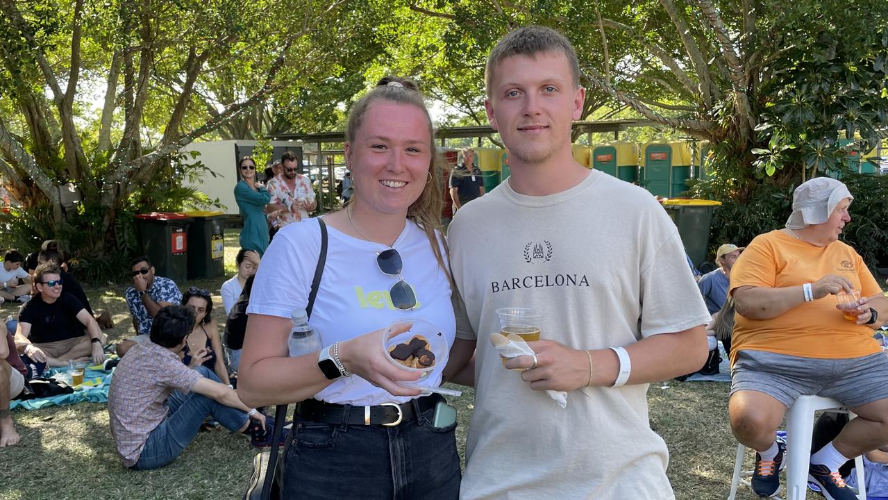 Shannon Le Lievre and Chezney Payne at the La Festa - Food and Wine day as part of Cairns Italian Festival at Fogarty Park. Picture: Andreas Nicola