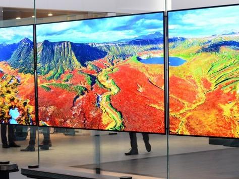 LG shows off its latest OLED televisions.