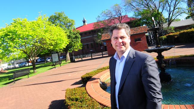 Mayor Robert Bria in front of Norwood Oval.