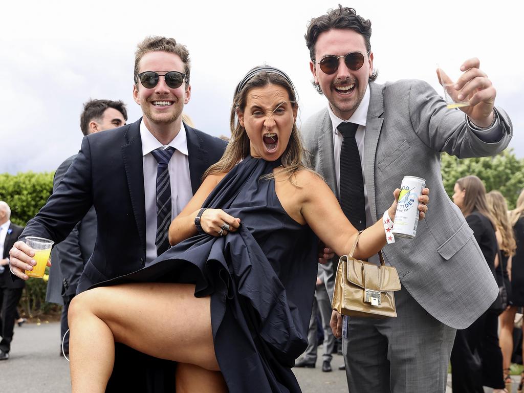 Punters getting among it in The Nursery. Picture: Getty Images