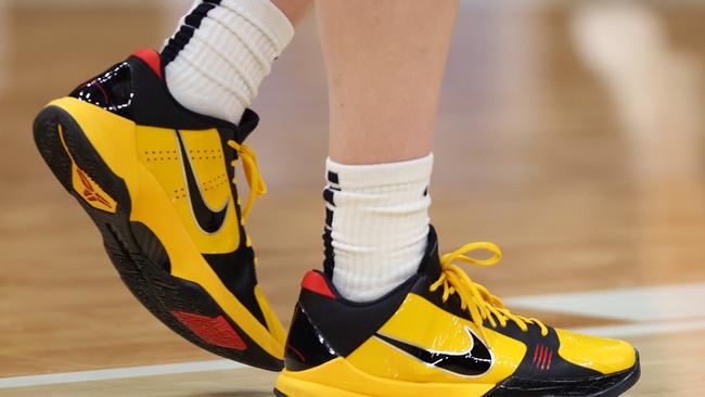 The Nike shoes Clark wore during the NCAA championship game. Picture: Steph Chambers/Getty Images