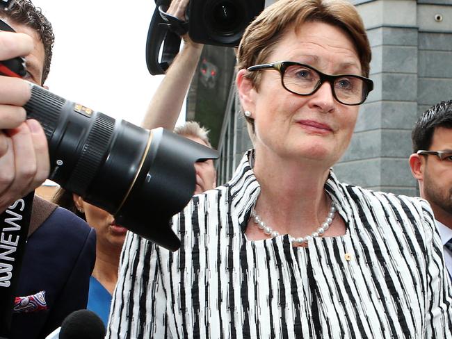 21/11/2018: Commonwealth Bank Chairman Catherine Livingstone leaving the Royal Commission into Misconduct in the Banking, Superannuation and Financial Services Industry in Sydney on Wednesday. Hollie Adams/The Australian