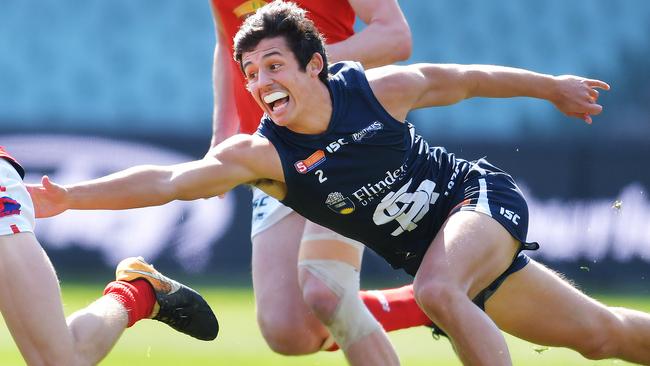 South Adelaide’s Hayden Sampson during the SANFL under-18s preliminary final. Picture: AAP