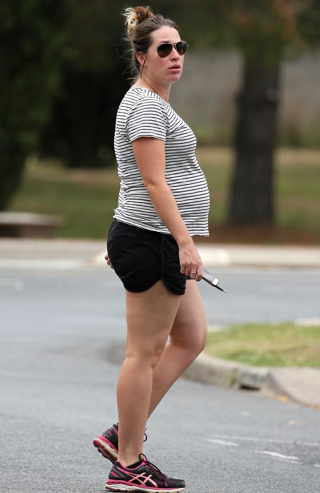 A pregnant Vikki Campion in Canberra.