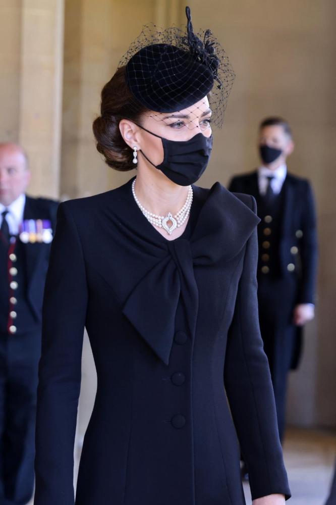 <h3>The Queen&rsquo;s pearl choker</h3><p>Along with her Bahrain pearl drop earrings, Kate wore a piece passed down by the Queen: a four-strand pearl choker to Prince Philip&rsquo;s funeral in April, 2021. As reported by <a href="https://people.com/royals/kate-middleton-borrows-queen-pearl-choker-once-also-worn-by-princess-diana/" target="_blank" rel="noopener"><i>People</i></a>, was commissioned to be created using a collection of cultured pearls gifted to the monarch by the Japanese government. The piece was part of the Queen&rsquo;s regular jewellery collection in the 1980s and 90s, and was too once worn by the late Princess Diana to a state banquet in the Netherlands.</p>