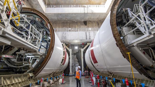 Two tunnel boring machines named Beatrice and Daphne have broken through solid rock to arrive at the Five Dock Metro Station site, putting Sydney Metro West on the map as the first project in the southern hemisphere to achieve a double tunnel boring machines breakthrough.