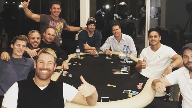 When Shane Warne was staying in Melbourne the cricket legend would regularly organise and host a poker night at his ‘man cave’.