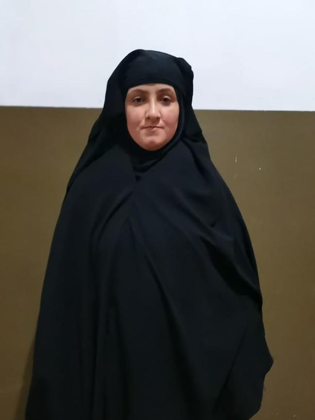 A woman believed to be the daughter-in-law of Rasmiya Awad, sister of slain Islamic State leader Abu Bakr al-Baghdadi. Picture: AFP