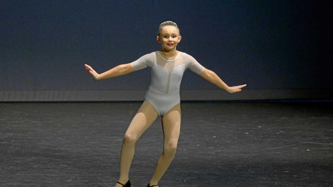 Demi Minns in Section 76 - Tap improvisation under 10 years (Time Rule trophy). Picture: Jann Houley