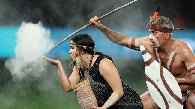 Welcome to Country during the FIFA Women's World Cup Australia at Hindmarsh Stadium in Adelaide. Picture: Getty