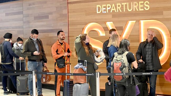 Travellers could be facing delays at Sydney Airport. Picture: NCA NewsWire / Jeremy Piper