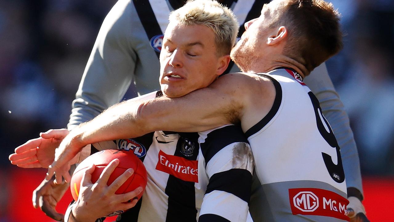 It happened to Jack Ginnivan again. Picture: AFL Photos/Getty Images