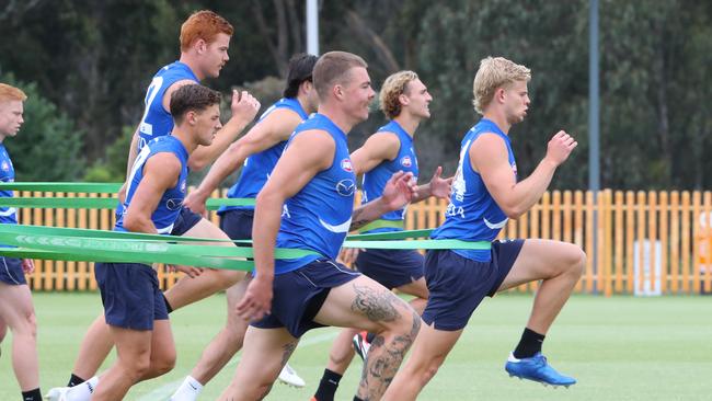 The Roos at work. Picture: David Crosling