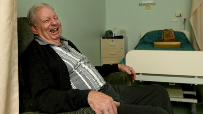 Graeme Langlands in his room at a Sutherland nursing home. Photo: Gregg Porteous