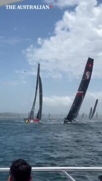 WATCH: Boats almost collide in Sydney to Hobart