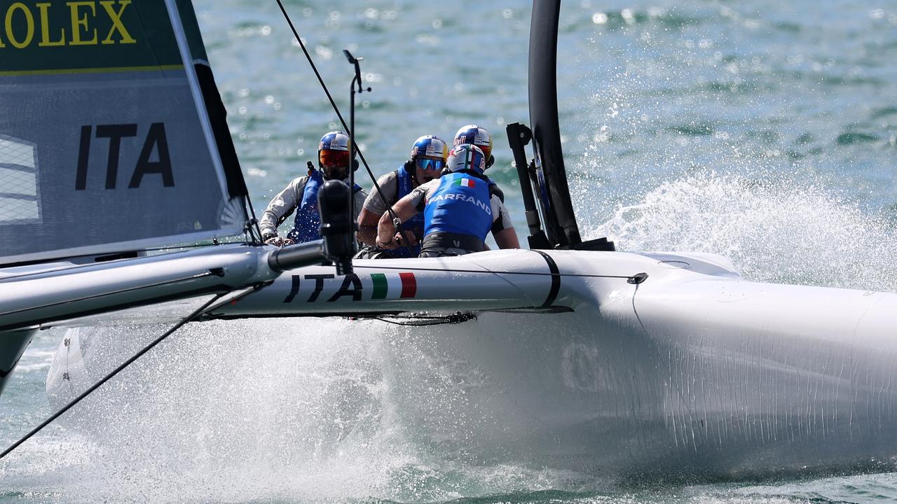 Langford and Team Italy competing at SailGP Auckland last month. Picture: Phil Walter/Getty Images