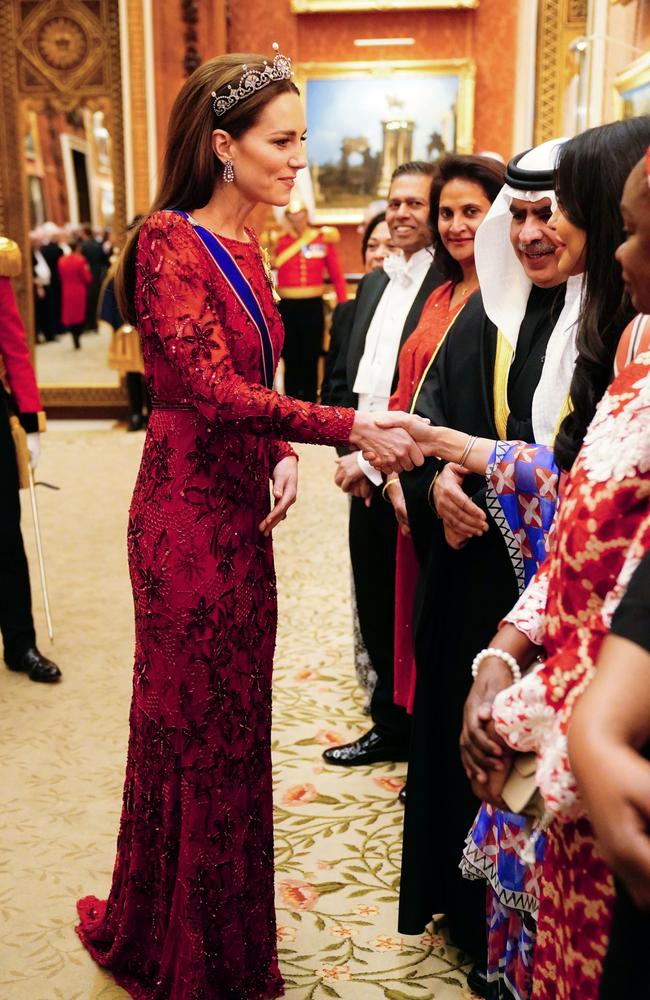 The Princess of Wales was radiant in a Jenny Packham gown. Picture: Getty