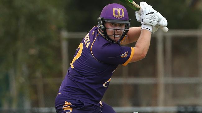 VSDCA: Altona v Coburg: Adam Yates of Altona battingSaturday, February 27, 2021, in Altona, Victoria, Australia. Picture: Hamish Blair