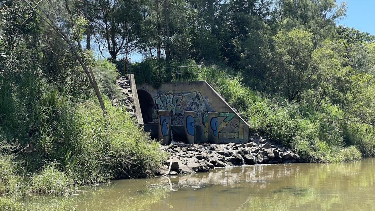 The drain exits on to the Mary River about 30m away from the Gympie Weir. Rescue crews scoured the area outside it across Tuesday night and Wednesday morning during their search efforts.